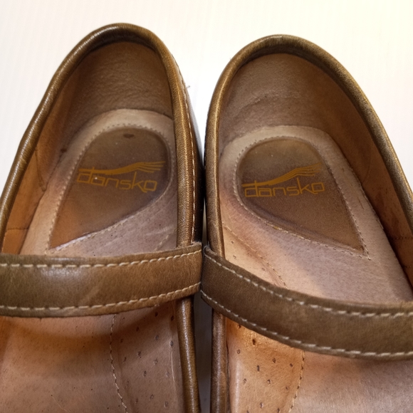 Dansko Brown Savanna Embossed Leather Mary Jaine Comfort Clogs Sz 39 - Picture 2 of 11